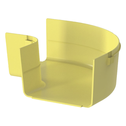 Ángulo Recto a 90º Horizontal, Para Canaletas FiberRunner™ 6X4, Color Amarillo