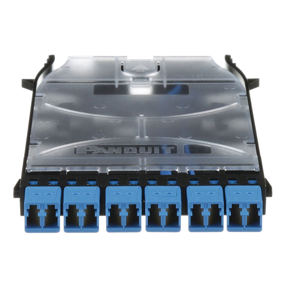 Cassette HD Flex de Empalme Por Fusión, Con 6 Puertos LC Duplex (12 Fibras), Para Fibra Monomodo OS2, Color Azul