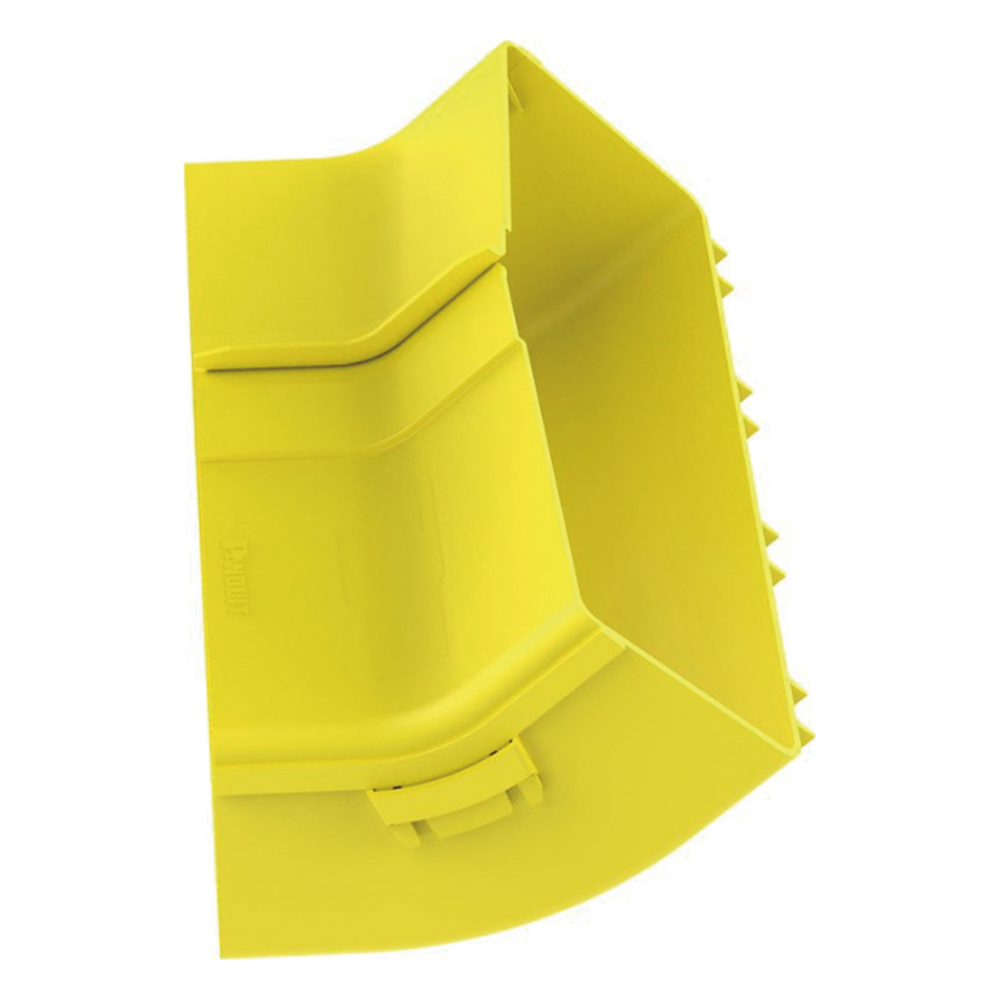 Bajada Vertical Interior de 45º con Tapa, Para uso con Canaletas 12X4 FiberRunner™, Color Amarillo