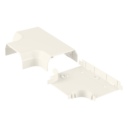 Accesorio en "T", para uso con canaleta T70, Material PVC Rígido, Color Blanco