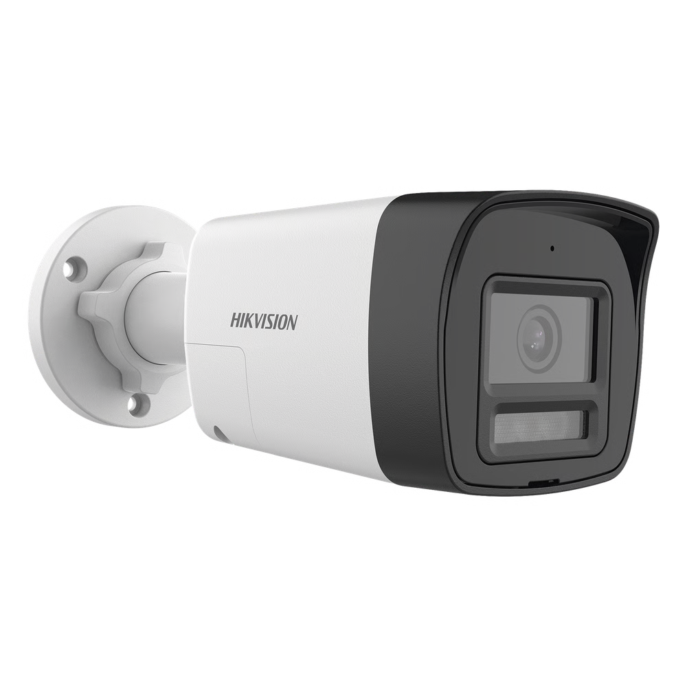 [Audio Bidireccional + Sirena & Estrobo + Dual Light + ColorVu] Bala TURBOHD 4K (8 Megapixel) / Lente 2.8 mm / 30 mts IR EXIR + 20 mts Luz Blanca / Micrófono y Bocina Integrado / Exterior IP67 / Metal / dWDR