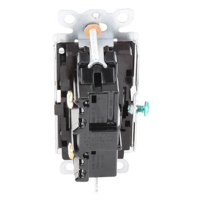 Interruptor de pared unipolar tipo paleta de 15 A, 120/277 V, para conmutación de iluminación y cargas de motor, línea Satin Colors en acabado Snow satinado