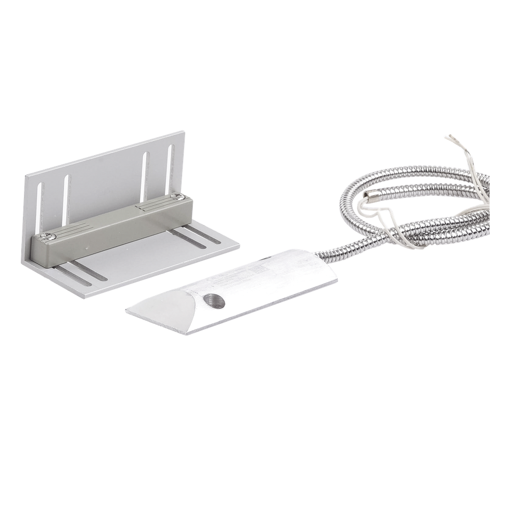 Contacto Magnético para Piso Uso Rudo / GAP 75 mm (3 in) / Cable Blindado 55 cm / Placa de Montaje en L / 12 VCC
