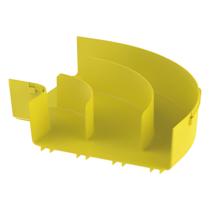 Ángulo Recto a 90º Horizontal, Para Canaletas FiberRunner™ 12X4, Color Amarillo