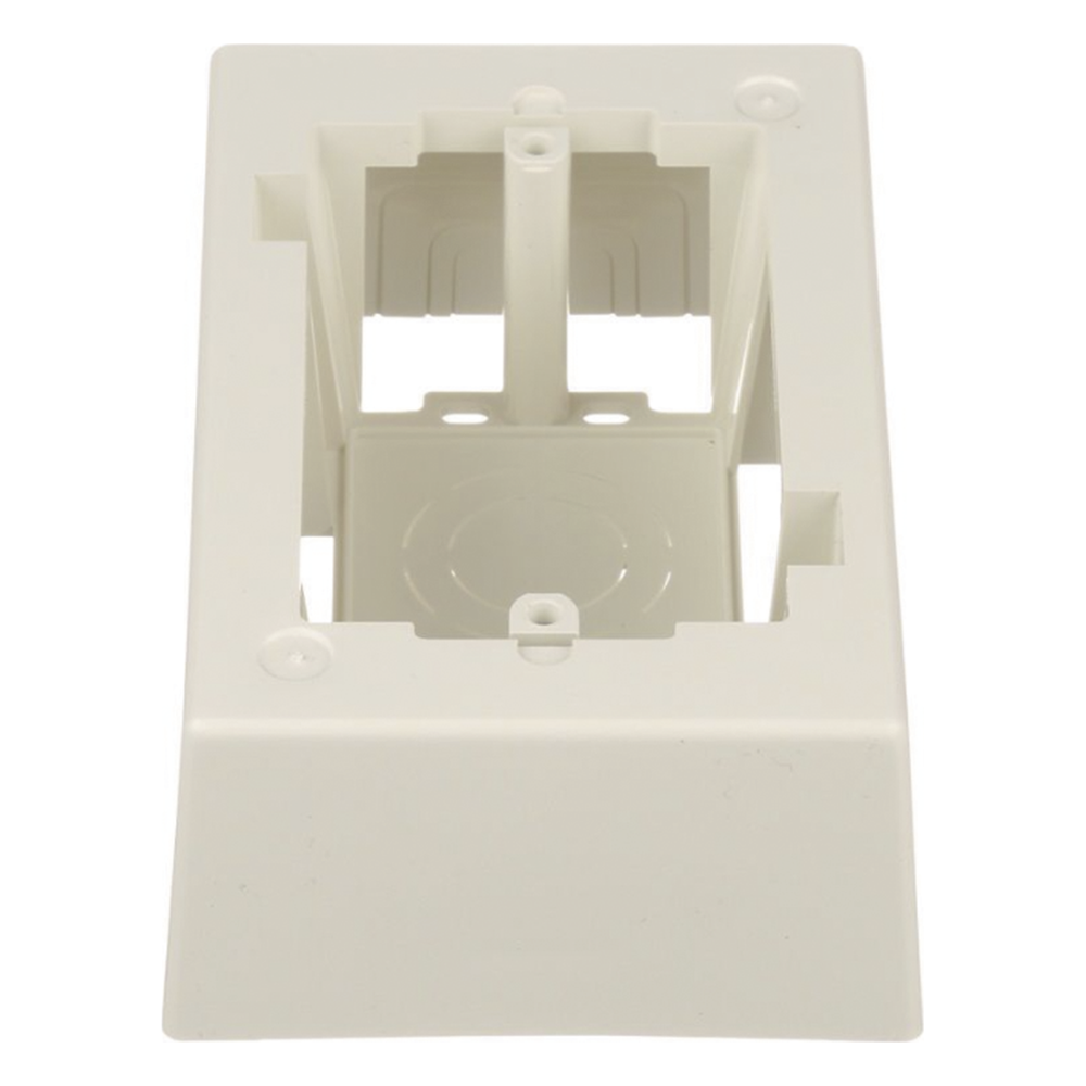Caja de Pared Superficial, Uso Universal con Placas de Pared, Con Cinta Adhesiva, Color Blanco Mate