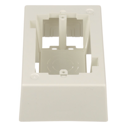 Caja de Pared Superficial, Uso Universal con Placas de Pared, Con Cinta Adhesiva, Color Blanco Mate