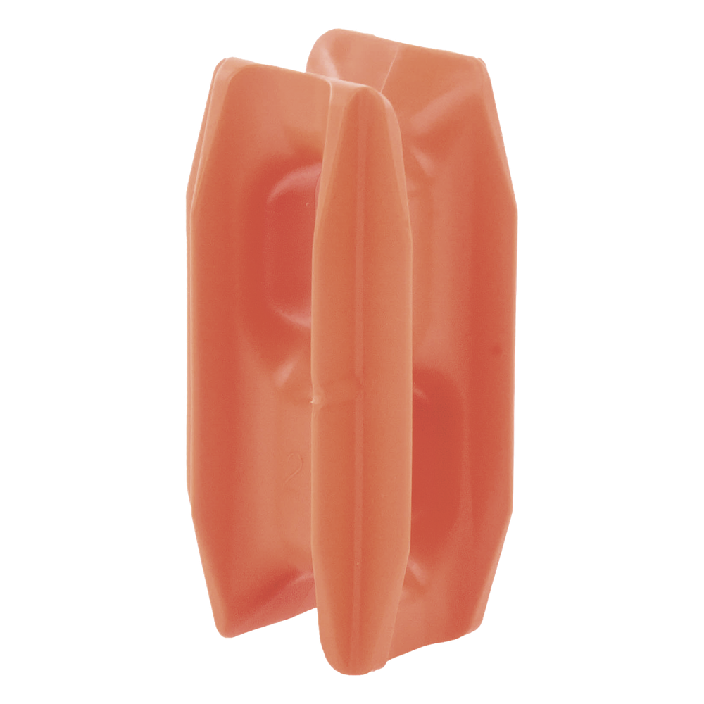 Aislador de Esquina Naranja para Cercos Eléctricos / 18 kV / Resinas Vírgenes / Resistencia 7.5-10.2 kg / Anti UV / 66 mm x 31.6 mm