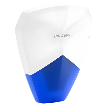 Sirena Estrobo Cableada Hikvision DS-PS1-B / 105 dB / LED Azul / IP54 / Compatible con Cualquier Panel de Alarma