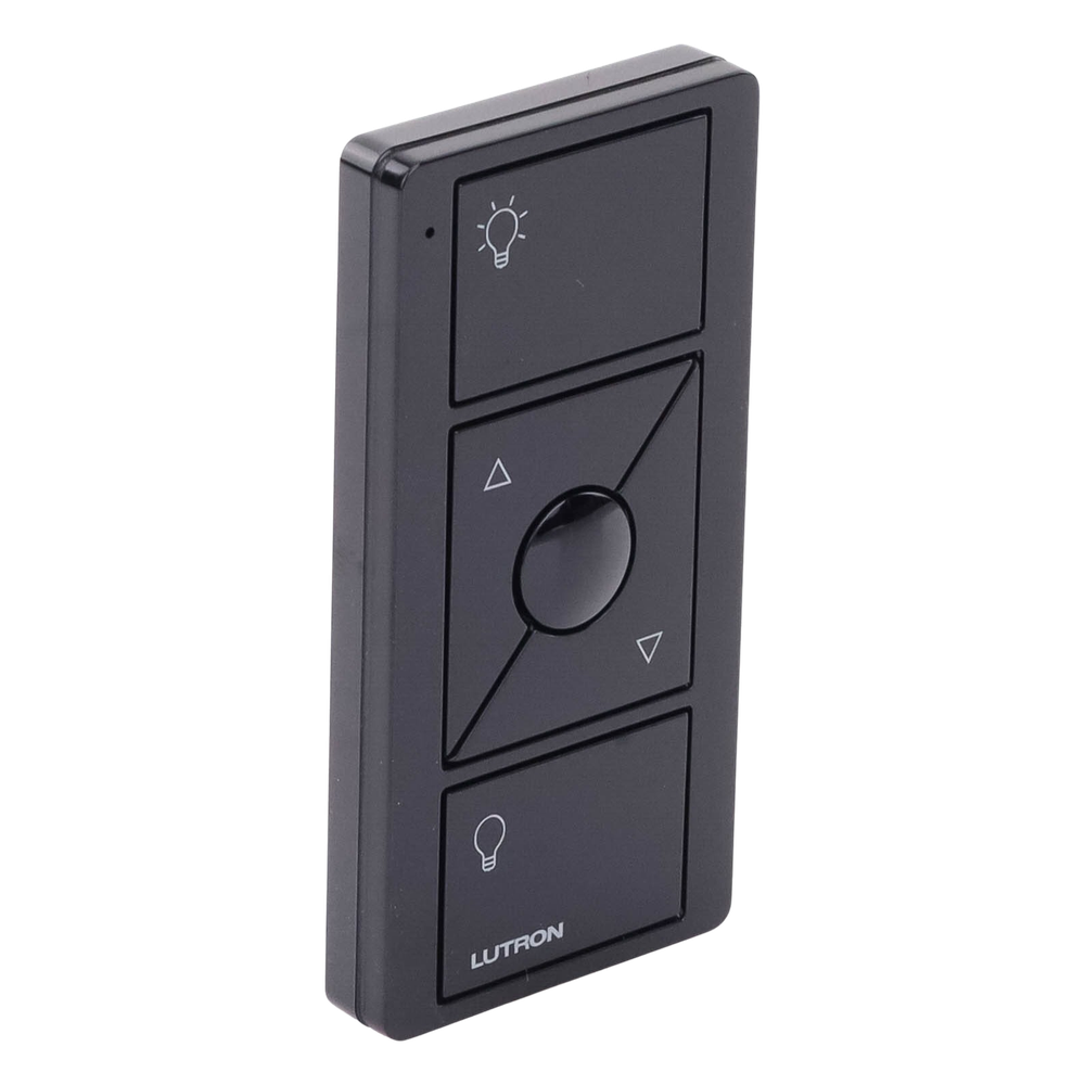 Control Pico inalámbrico de 3 botones con subir y bajar, iconos de luz, negro brillante, para sistemas Caseta Wireless, RadioRA 2, HomeWorks QS y Vive
