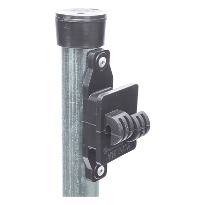 Poste con altura de 1m para cercos eléctricos/ Incluye base multiposicion fabricado 100% con acero galvanizado con 5 aisladores de paso
