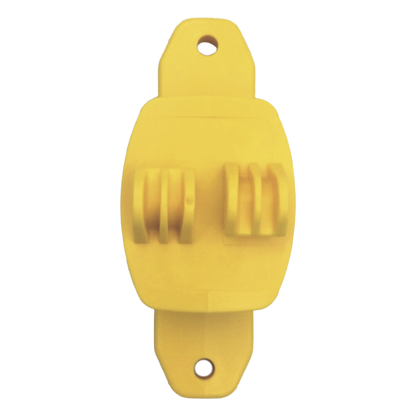 Aislador de Paso Amarillo Reforzado para Cercos Eléctricos / Aislamiento hasta 18 kV / Resistente a Clima Extremo / Polipropileno y Policarbonato