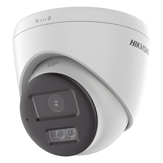 [Audio Bidireccional + Sirena & Estrobo + Dual Light + ColorVu] Turret TURBOHD 4K (8 Megapixel)  / Lente 2.8 mm / 40 mts IR EXIR + 40 mts Luz Blanca / Sirena / Micrófono y Bocina Integrado / Exterior IP67 / dWDR