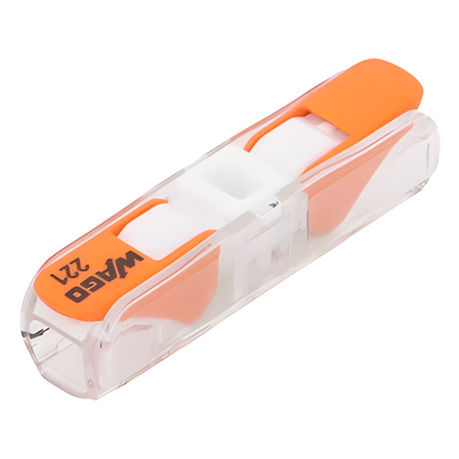 Conector de Instalación en Línea / CAGE CLAMP® con Palancas / 2 Polos / 4 mm² Máx. (12 AWG) / Transparente / 600V UL / 32A / IP20 / T85 85°C