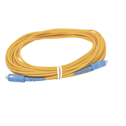 Jumper de Fibra Óptica Simplex, Monomodo, con Conectores SC/UPC-SC/UPC, de 10 Metros (32.81 Pies)