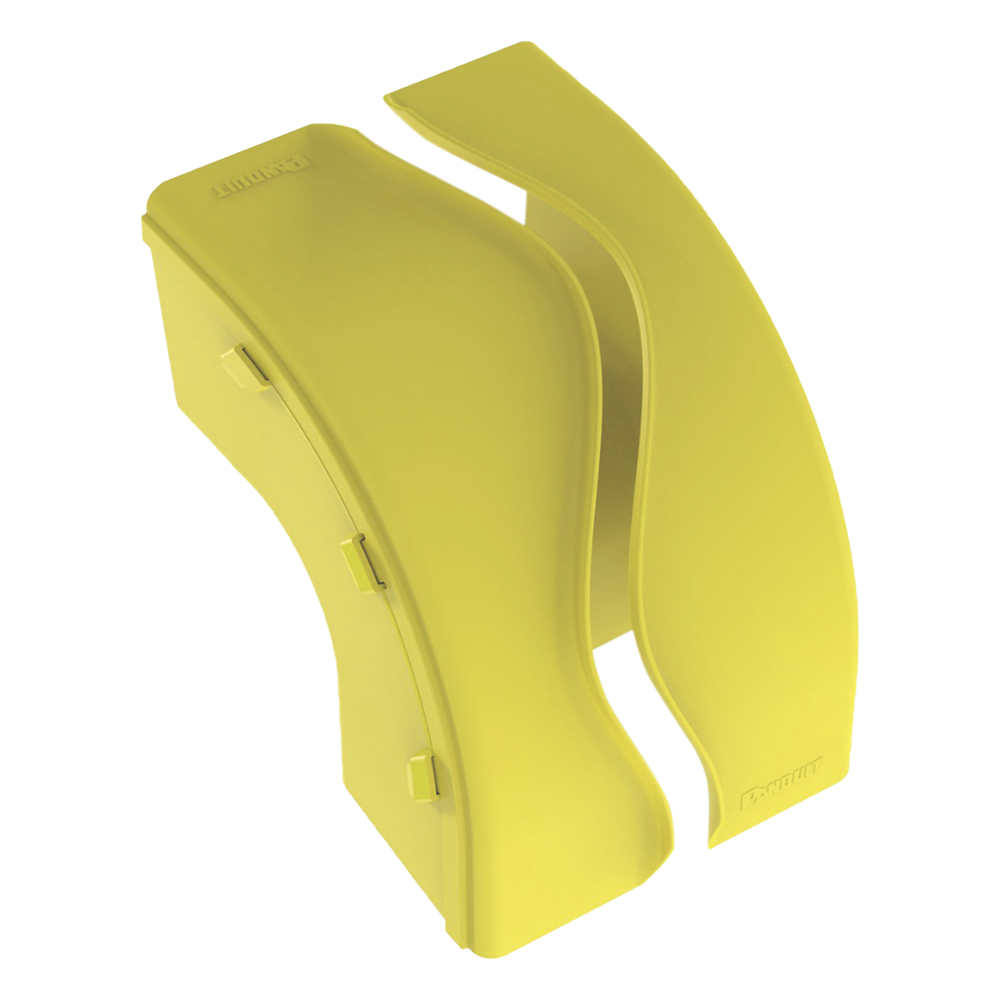 Bajada Vertical Exterior de 90º sin Tapa, Para uso con Canaletas 6X4 FiberRunner™, Color Amarillo