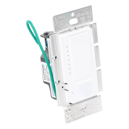Atenuador de pared con sensor de ocupación y vacancia Maestro, 120 V, 600 W incandescente/halógeno y 150 W LED/CFL regulables, unipolar o multilocalización, blanco
