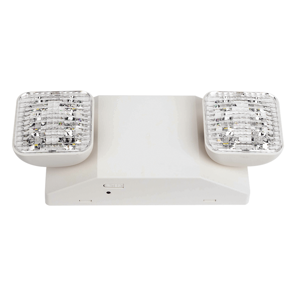 Luz LED de Emergencia / Doble LED 1W / 150 Lúmenes / Voltaje Universal 127-277 VAC / Batería Ni-Cd 3.6V 900mAh / UL 5VA / 90 min Autonomía