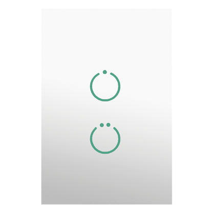 (ZWAVE) Interruptor On/Off panel táctil touch inalámbrico Zwave Plus 2 botones. No requiere cable neutro, Compatible con Hubitat HC8, Álula  M2M, otros