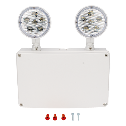 SFWMC / Luz de Emergencia LED / Montaje Universal Pared-Techo-Lateral / 600 lm / 3W / 120-277 VAC / Batería de Respaldo 6V 4.5Ah