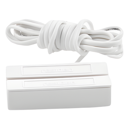 Contacto magnético direccionable V-Plex para montaje en superficie, sellado contra humedad, color blanco