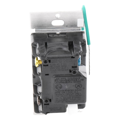 Interruptor de pared on/off para sistema RadioRA 2, doble voltaje 120/277 V, 8 A en iluminación y motores de 1/10 HP (3 A), dos hilos sin cable neutro, unipolar o multilocalización