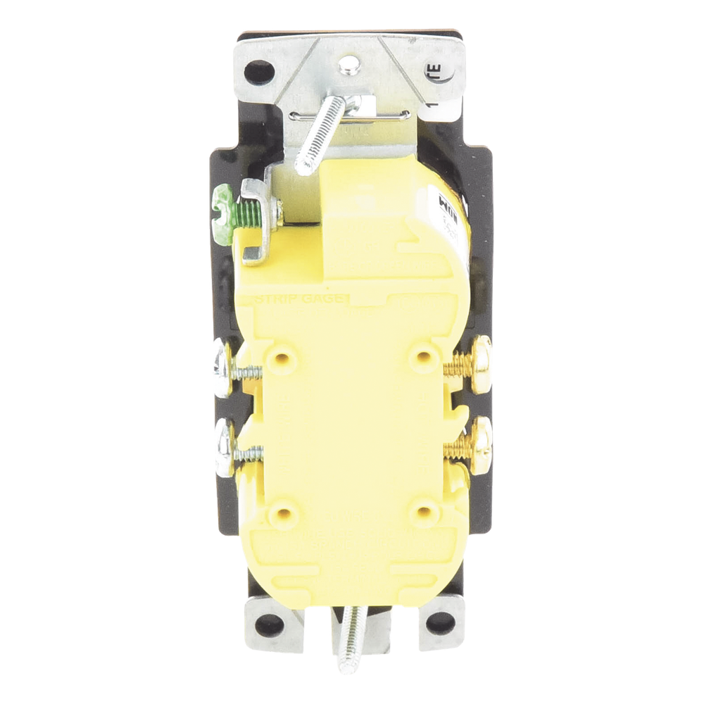 Tomacorriente dúplex de 15 A y 125 V, color negro brillante, familia Claro, apertura estilo Designer para placas de pared Lutron sin tornillos (placa se vende por separado)