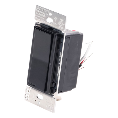 Interruptor de pared inteligente Claro on/off, 120 V con neutro, 5 A en LED y 600 W incandescente, funciona con control Pico y Smart Hub Caseta Wireless, color negro