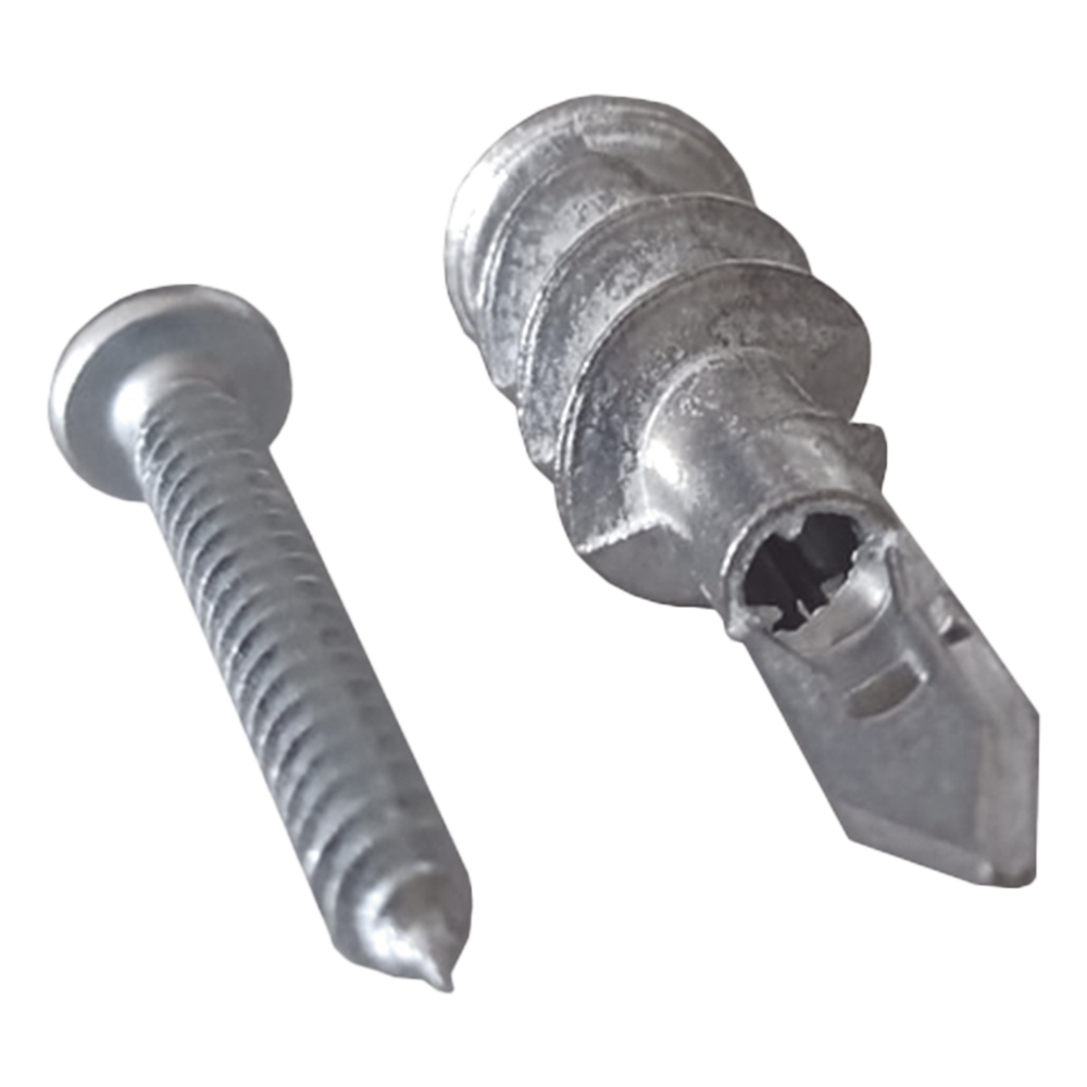Taquete Métalico TPD Zinc con tornillo 8 x 1 1/4", Ideal para Uso con carteles publicitarios, Electrodomésticos