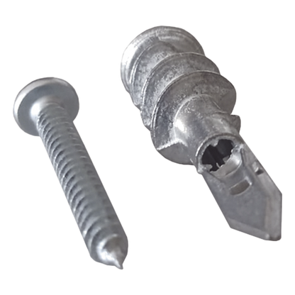 Taquete Métalico TPD Zinc con tornillo 8 x 1 1/4", Ideal para Uso con carteles publicitarios, Electrodomésticos