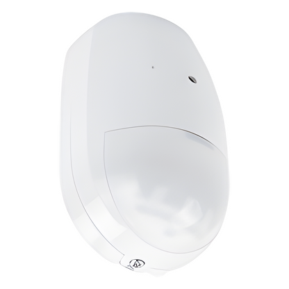 Sensor de Movimiento PIR y Ruptura de Cristal Inalámbrico / Detección PIR 12 m (39.4 ft) / Cobertura 85.9° / Ruptura de Cristal 8 m (26.2 ft) / 120° / Inmunidad a Mascotas 30 kg (66 lb) / Batería 4 Años / AX PRO Hikvision