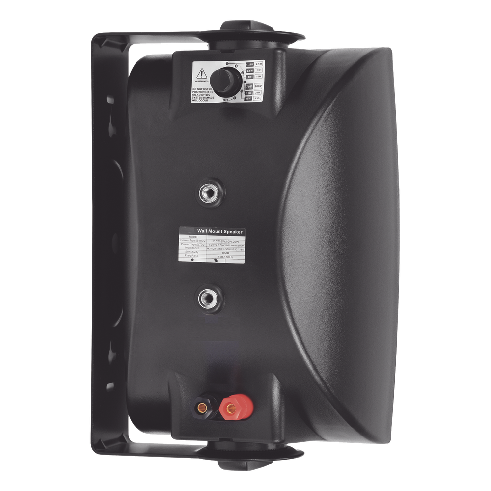 Altavoz de Pared de 2 vías | Woofer 4in + 1.5in  | 70/100V y 8 ohms | 1.25W-2.5W-5W-10W-20W | 86dB de Sensibilidad | A prueba de Humedad | Compatible con Sistemas de Alta y Baja Impedancia