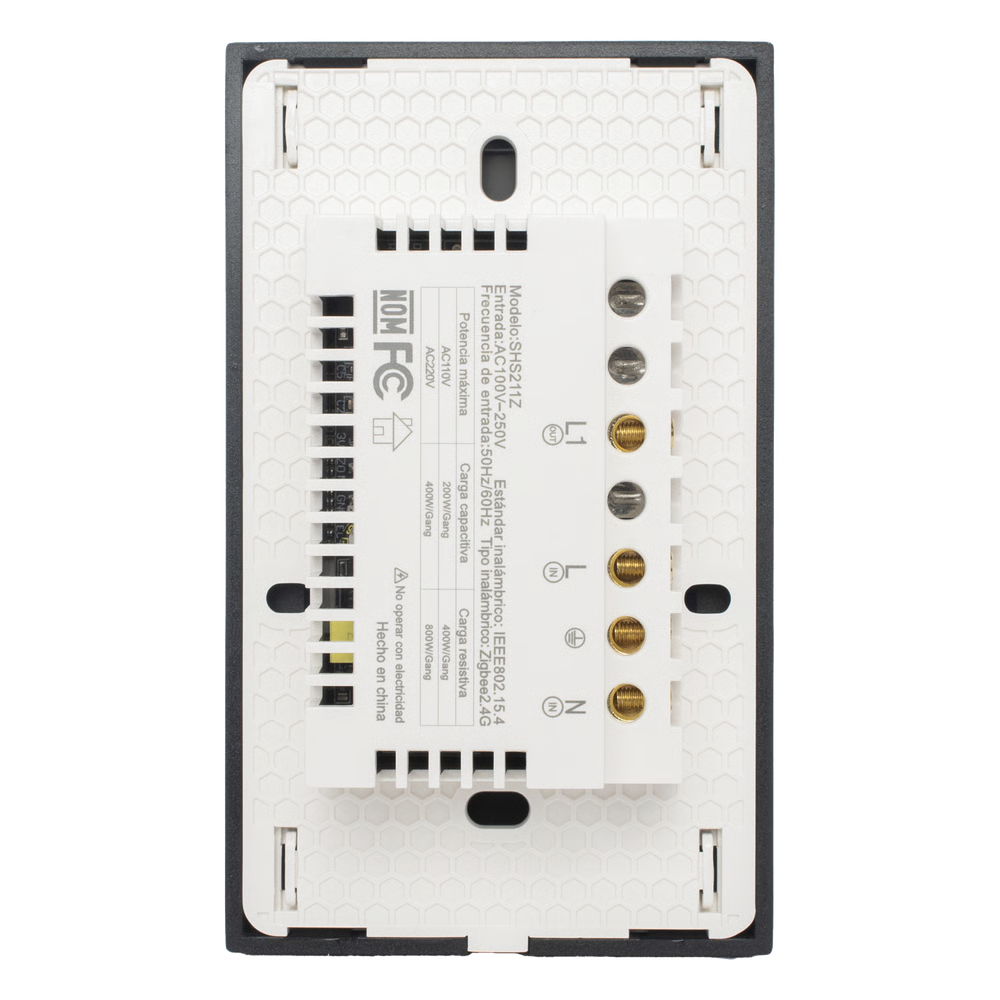 (ZigBee) Apagador switch inalámbrico ZigBee, control de 1 regreso de carga, 110V