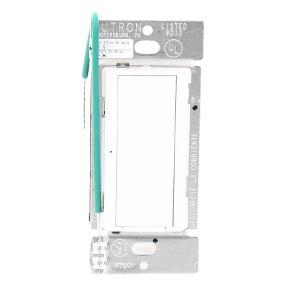 Interruptor de pared on/off para sistema RadioRA 2, doble voltaje 120/277 V, 8 A en iluminación y motores de 1/10 HP (3 A), dos hilos sin cable neutro, unipolar o multilocalización