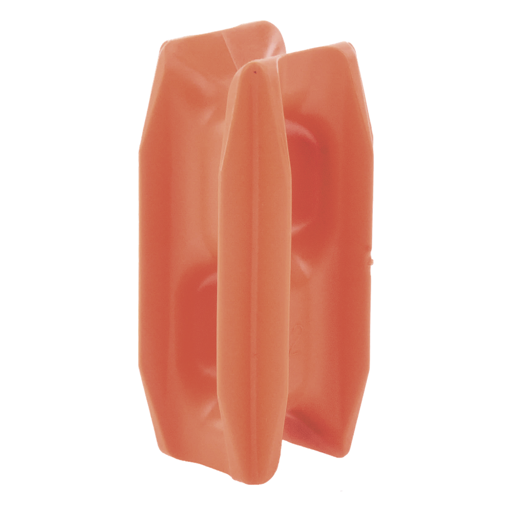 Aislador de Esquina Naranja para Cercos Eléctricos / 18 kV / Resinas Vírgenes / Resistencia 7.5-10.2 kg / Anti UV / 66 mm x 31.6 mm