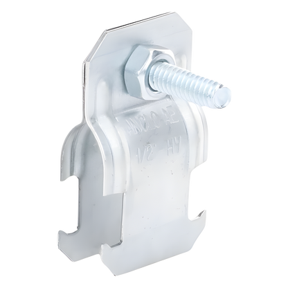 Abrazadera Unicanal para Conduit Pared Gruesa  y PVC de  1/2" (13 mm).