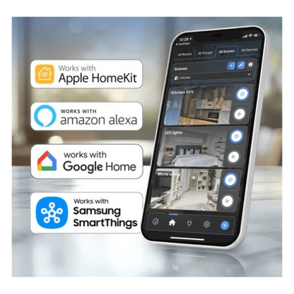Adaptador PlugIn inalámbrico WIFI/ Nube P2P / Medición de consumo/ Soporta Google y Alexa / 15A