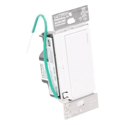 Apagador electrónico Sunnata de encendido y apagado, 8 A en iluminación y motores de 1/4 HP a 120 V, requiere neutro, color blanco brillante, para sistema RadioRA 3