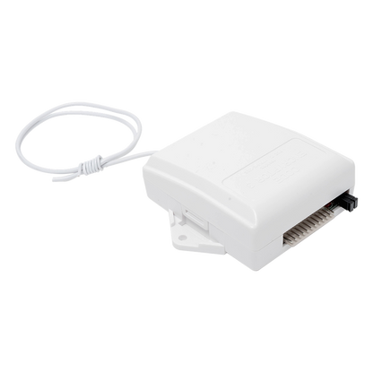 Receptor universal 433 MHz con dos controles remotos y salidas relay compatible con múltiples paneles de alarma