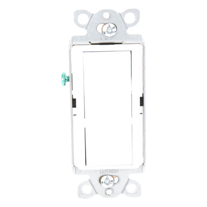 Interruptor de pared unipolar tipo paleta de 15 A, 120/277 V, para conmutación de iluminación y cargas de motor, línea Satin Colors en acabado Snow satinado