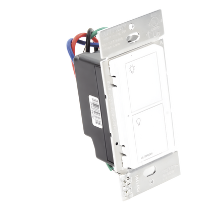 Interruptor de pared inteligente on/off Caseta Wireless, voltaje dual 120/277 V, 5 A en LED, sin cable neutro, compatible con controles Pico y Smart Bridge