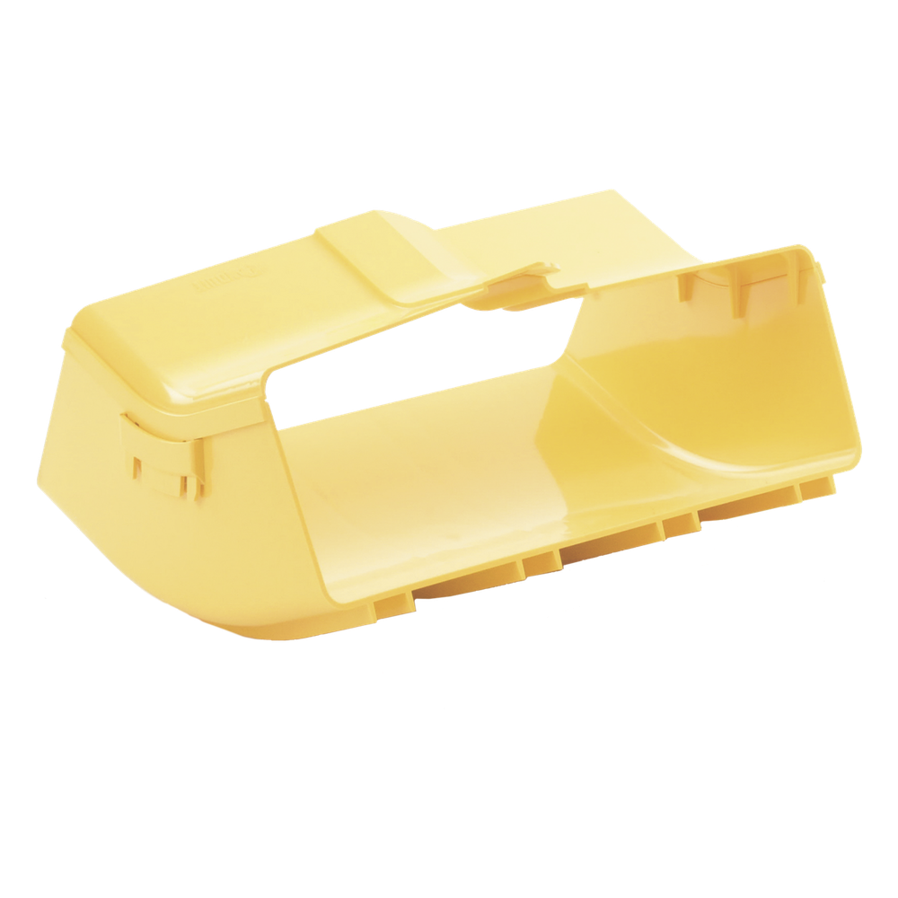 Bajada Vertical Interior de 45º con Tapa, Para uso con Canaletas 12X4 FiberRunner™, Color Amarillo