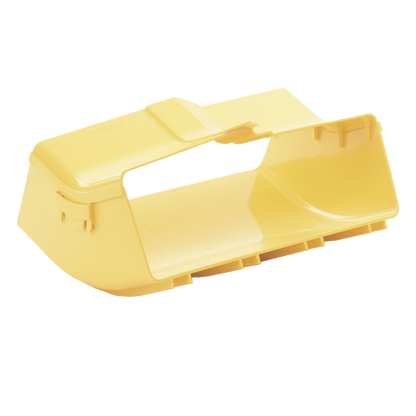 Bajada Vertical Interior de 45º con Tapa, Para uso con Canaletas 12X4 FiberRunner™, Color Amarillo